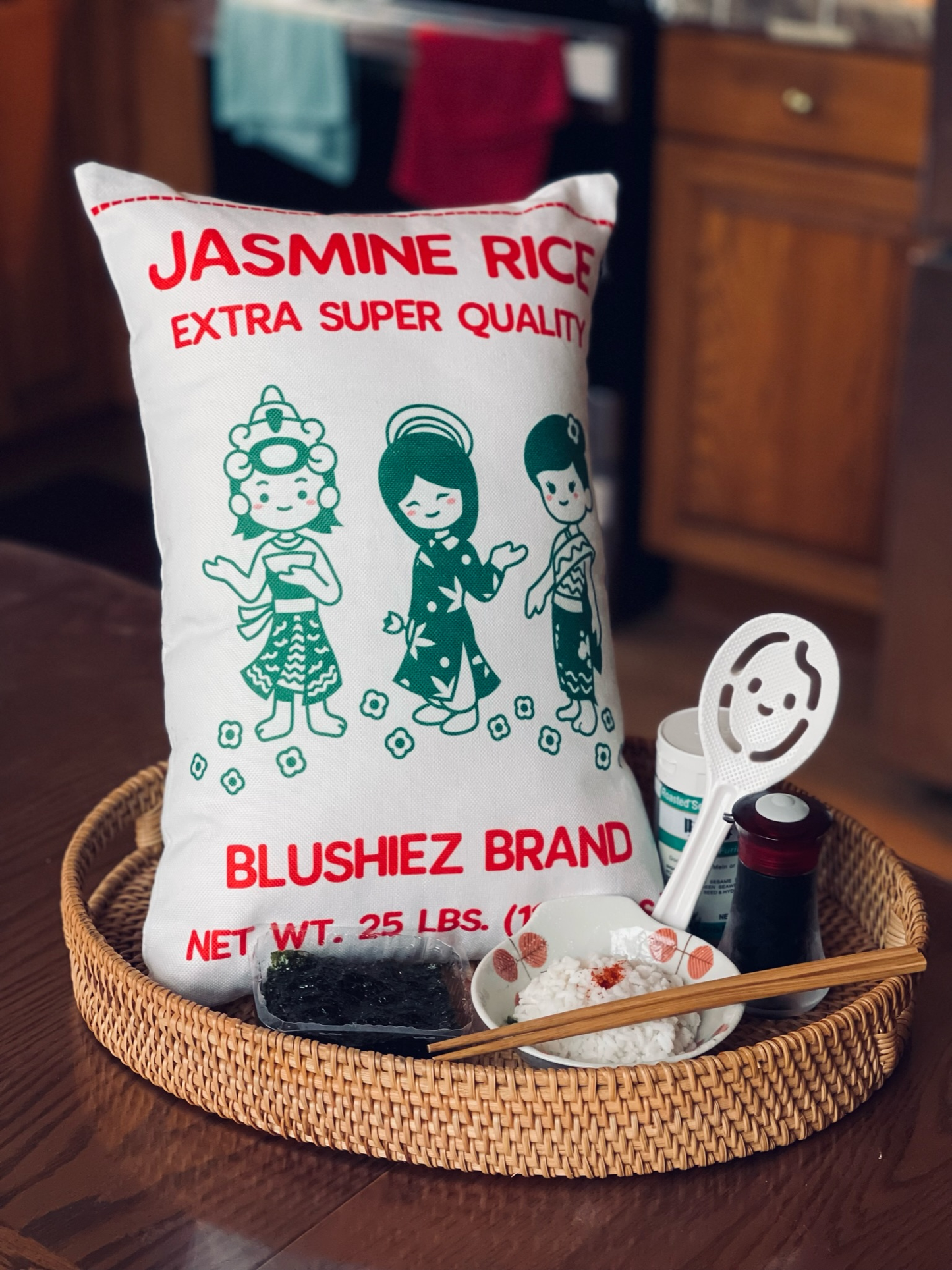 Jasmine Rice Decorative Throw Pillow