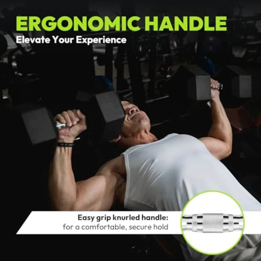 Rubber Coated Hex Dumbbell Set With A Frame Rack And Ergonomic Handles