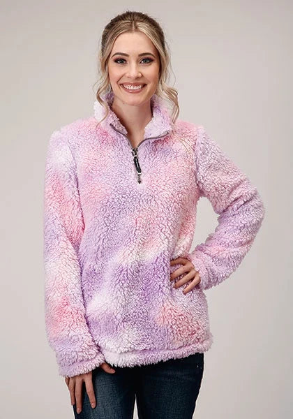 Roper 1353 Polar Tie Dye (Pink) - Women's Fleece Pullover