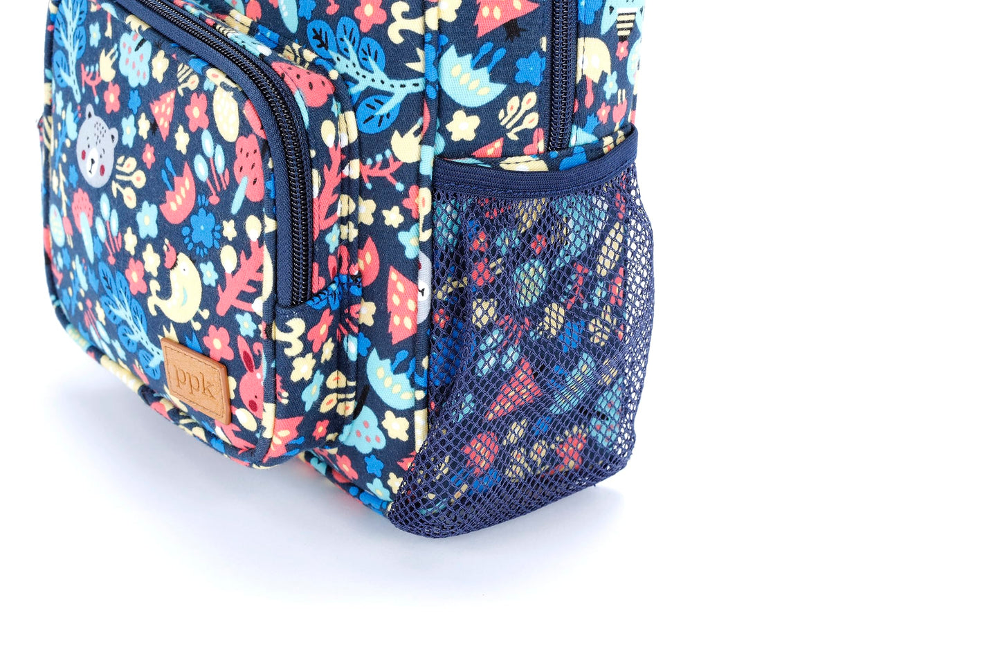 Toddler/Little Kids Forest Animals Mini-Size Backpack with Pockets- Fun Print, Practical Design- Navy
