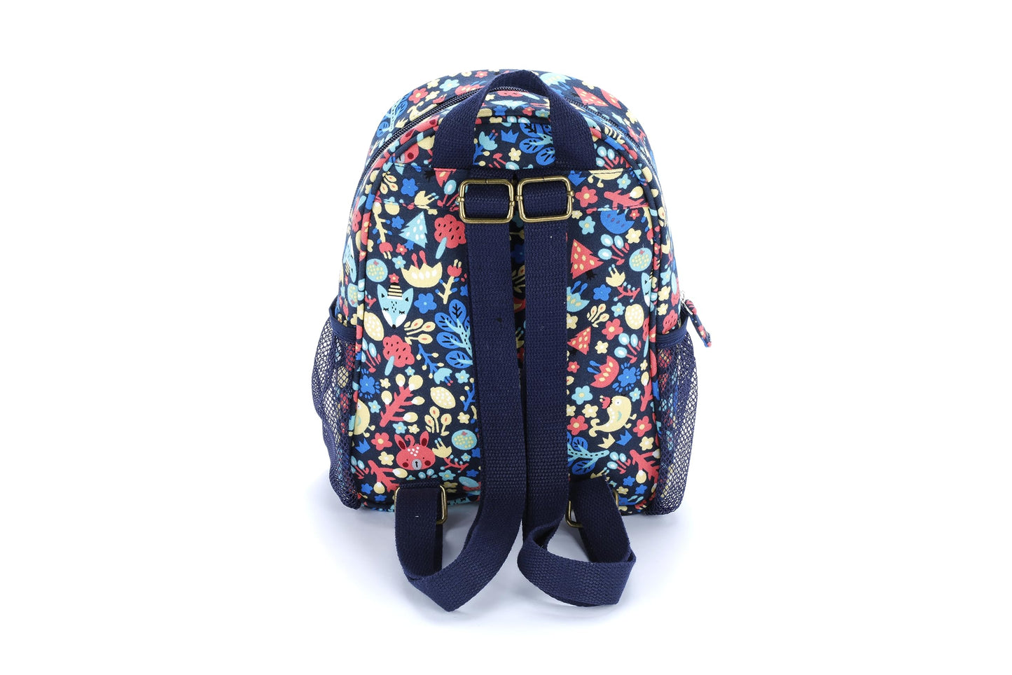 Toddler/Little Kids Forest Animals Mini-Size Backpack with Pockets- Fun Print, Practical Design- Navy