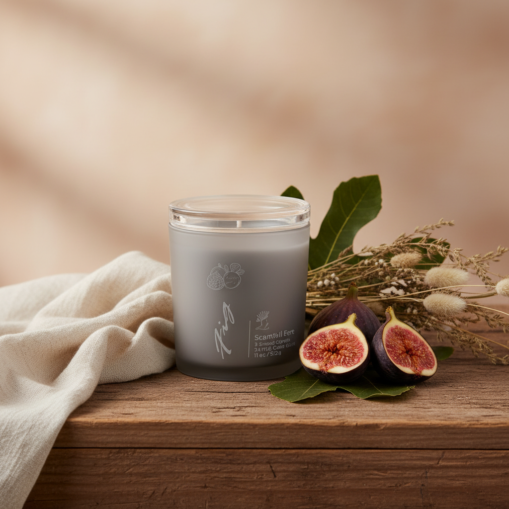 Fig Scented Candle - Luxurious Home Fragrance with Citrus