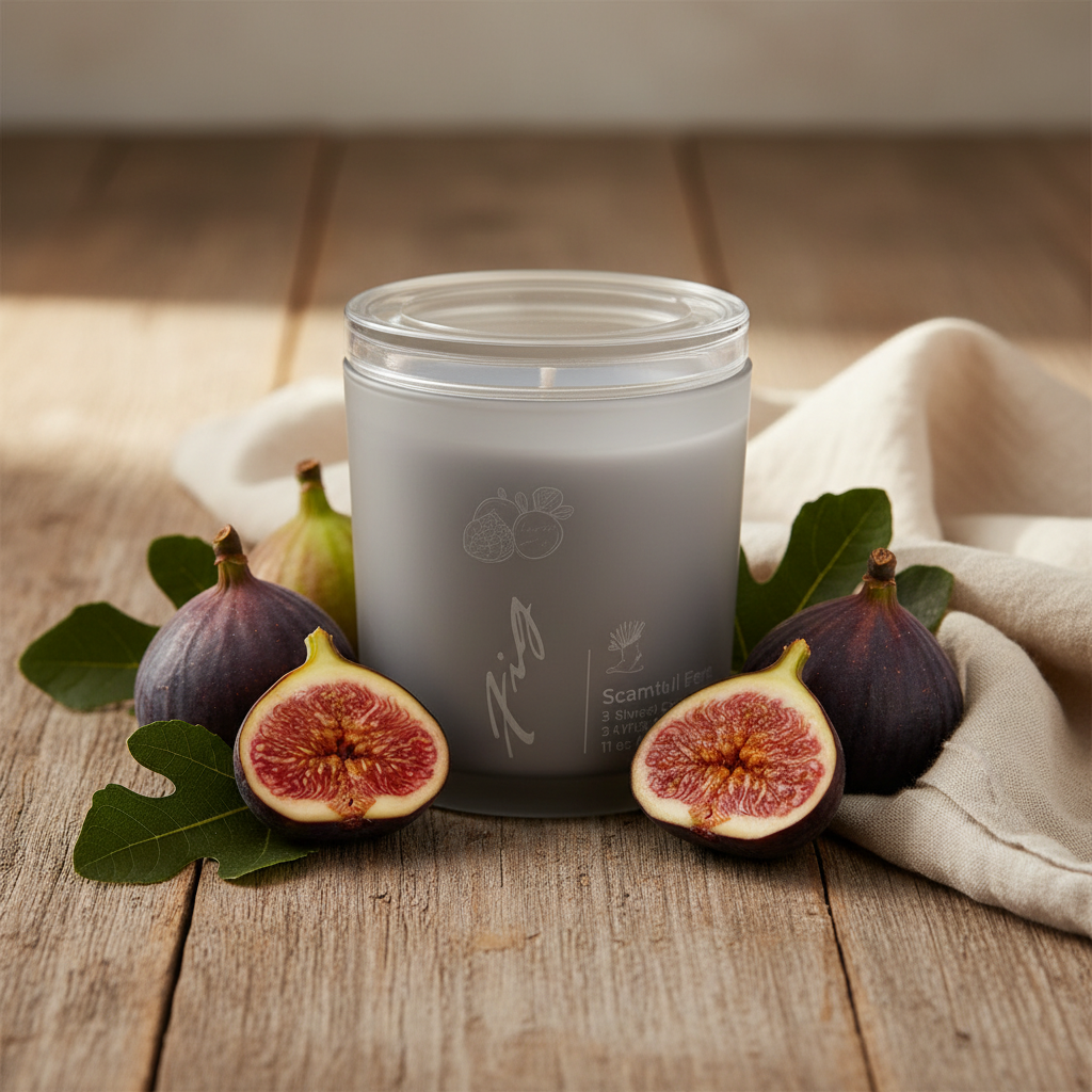 Fig Scented Candle - Luxurious Home Fragrance with Citrus