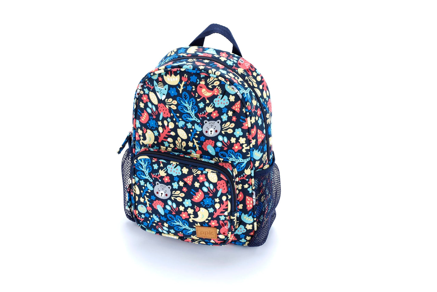 Toddler/Little Kids Forest Animals Mini-Size Backpack with Pockets- Fun Print, Practical Design- Navy