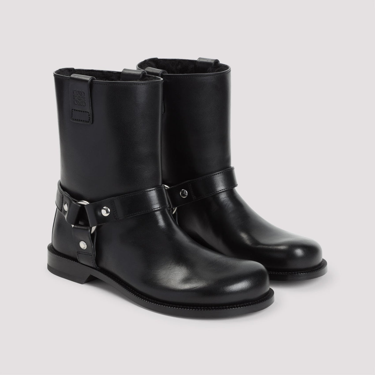 Loewe Campo Biker Shearling Boots Women