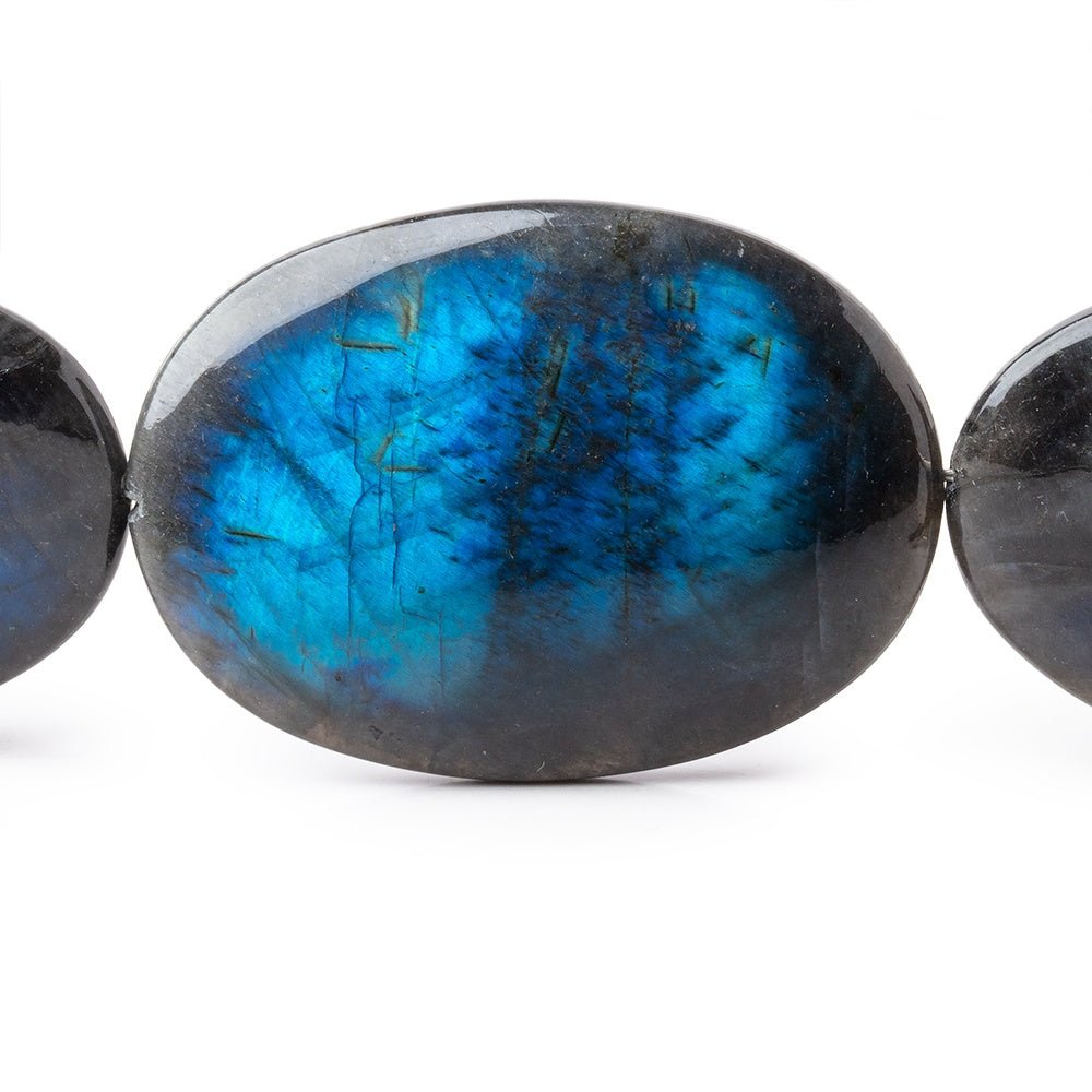 34x18-42x30mm Labradorite Plain Oval Beads 20 inch 15 pieces AA