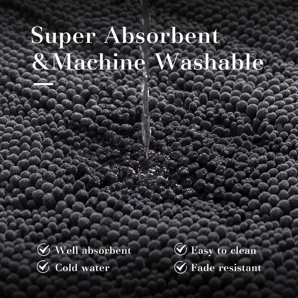 Kasentex Non-Sip Bathroom Rug Absorbent Bathroom Rug
