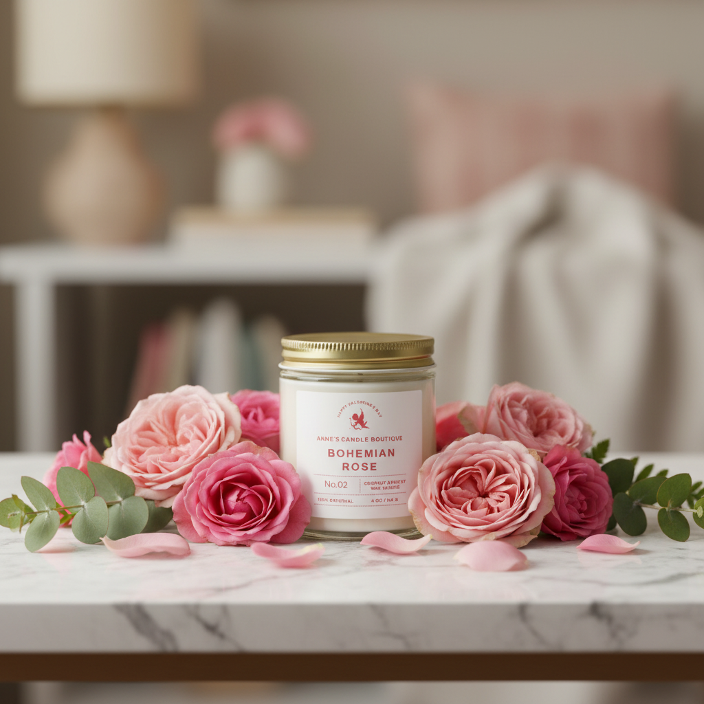 Bohemian Rose Candle