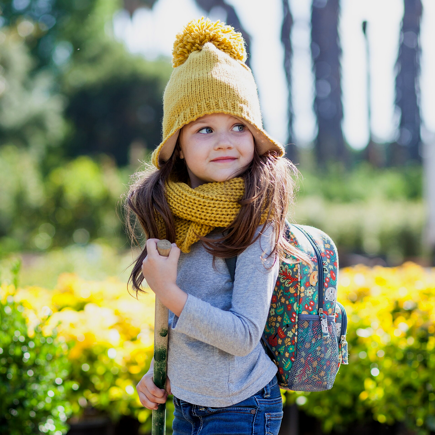 Toddler/Little Kids Forest Animals Mini-Size Backpack with Pockets- Fun Print, Practical Design- Navy