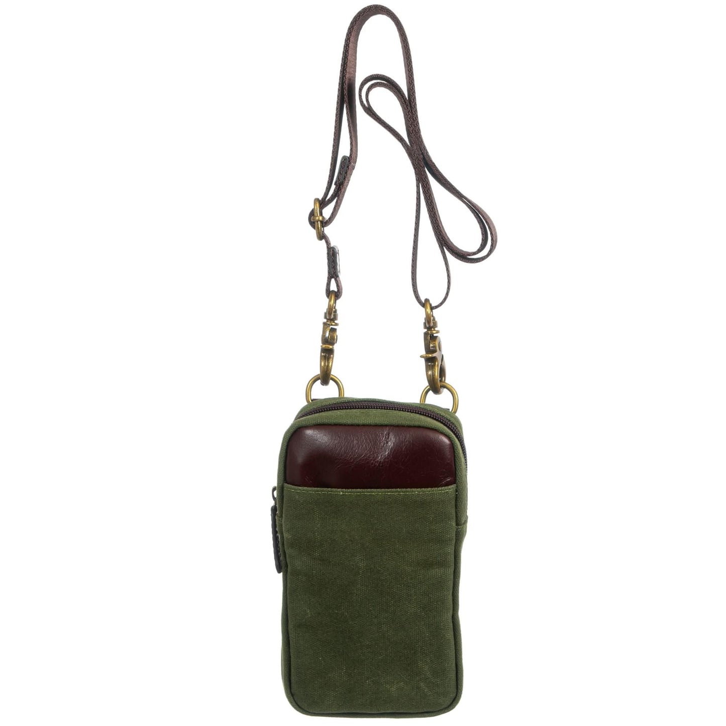 Waxed Canvas Phone Case Wallet – Maxwell Crossbody Phone Pouch