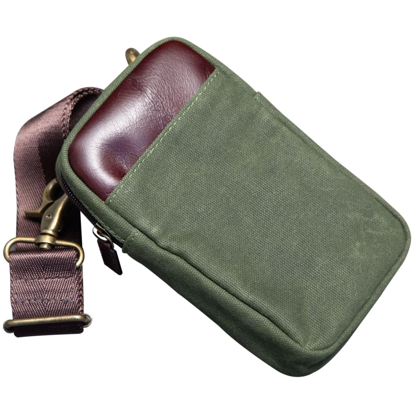 Waxed Canvas Phone Case Wallet – Maxwell Crossbody Phone Pouch