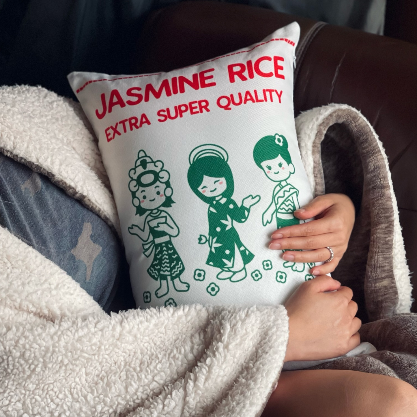 Jasmine Rice Decorative Throw Pillow