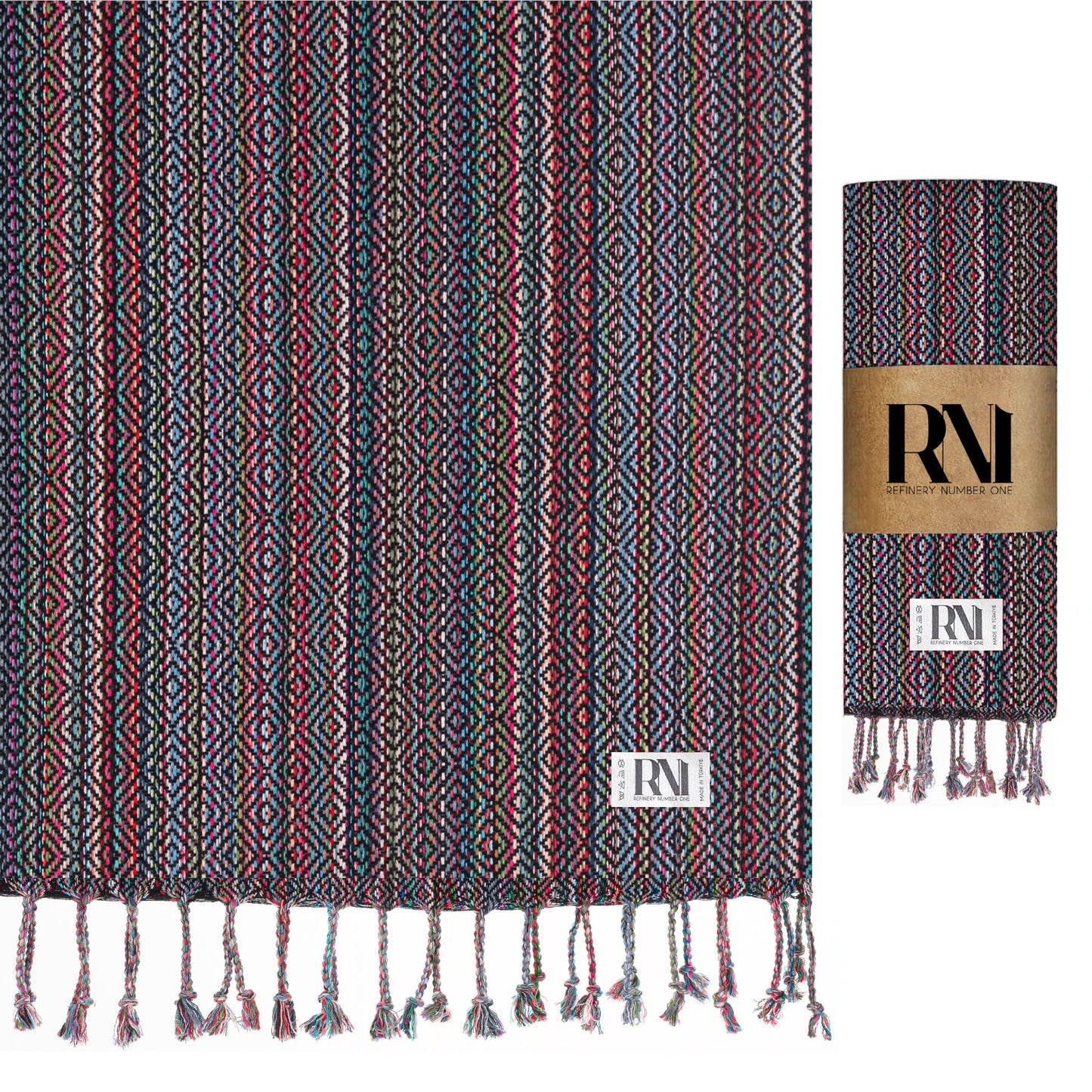 Nomad Weave Turkish Peshtemal Beach Bath Gym Yoga Towel 36” x 71”