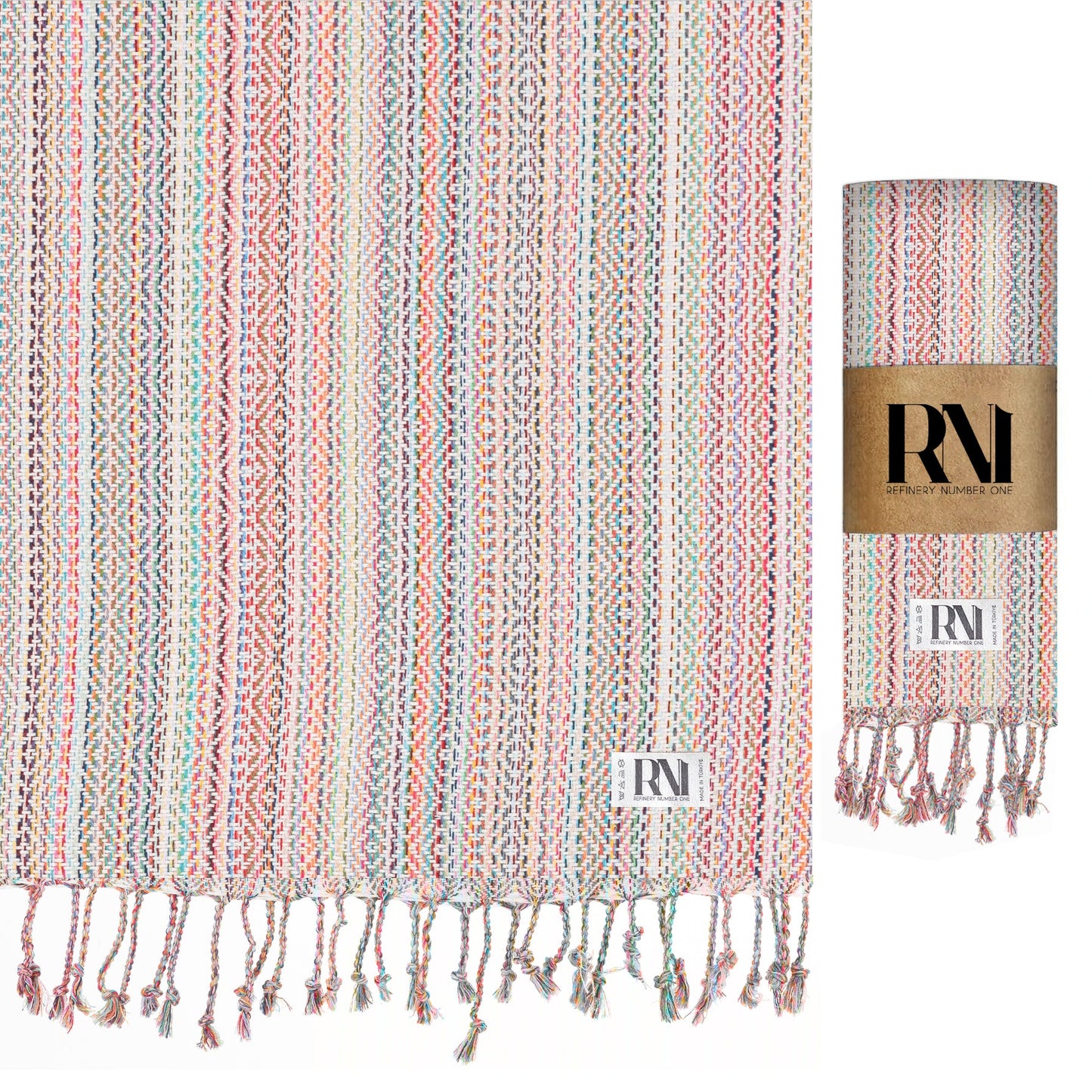 Nomad Weave Turkish Peshtemal Beach Bath Gym Yoga Towel 36” x 71”
