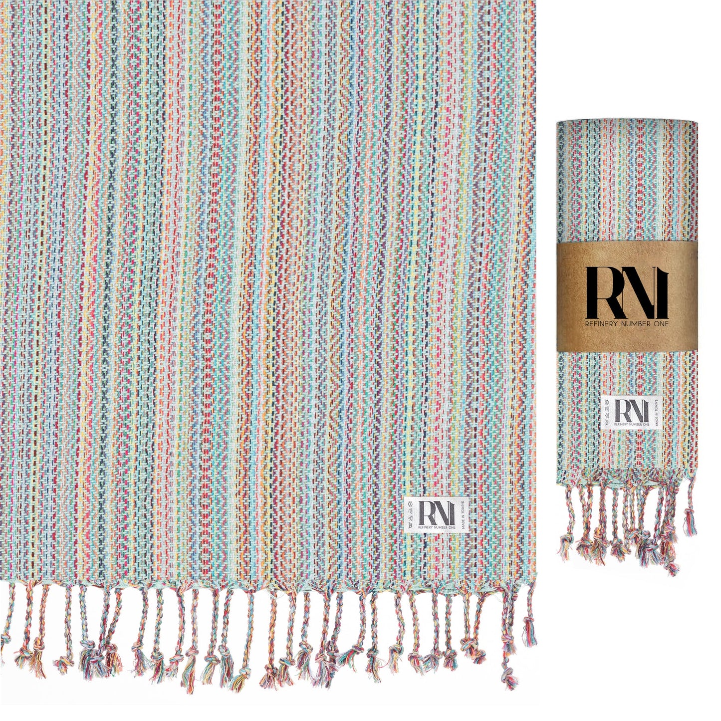 Nomad Weave Turkish Peshtemal Beach Bath Gym Yoga Towel 36” x 71”