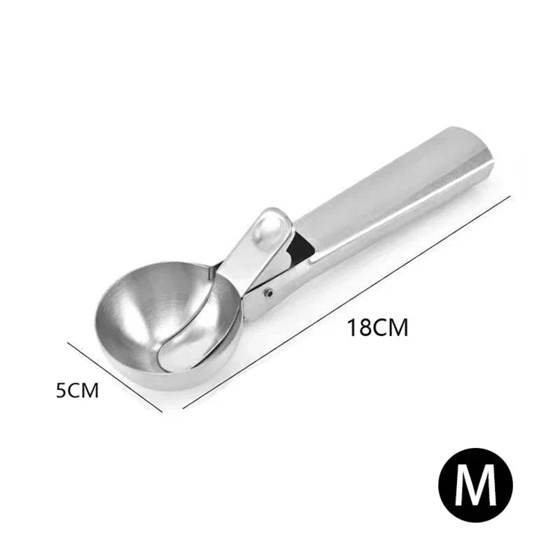 Stainless Steel Ice Cream Spoon | Dual-Purpose Scoop and Fruit Baller
