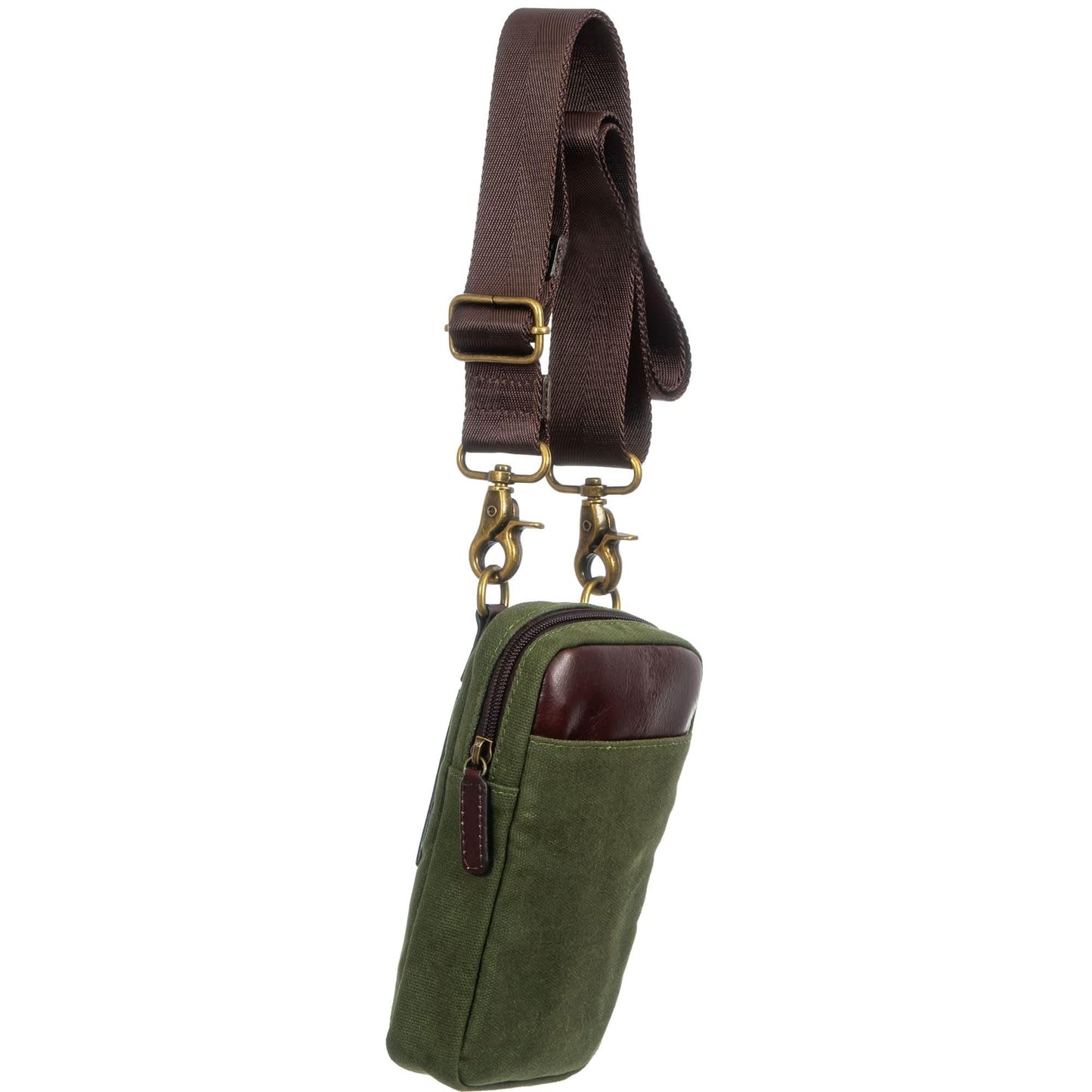 Waxed Canvas Phone Case Wallet – Maxwell Crossbody Phone Pouch