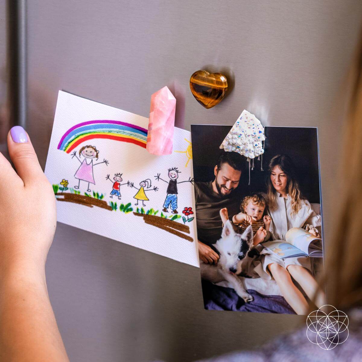 Crystal Fridge Magnets - Trio of Protection & Comfort