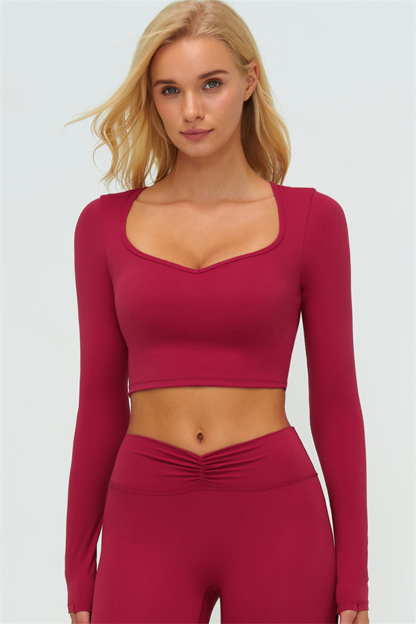 The Lushness Long Sleeve Crop top