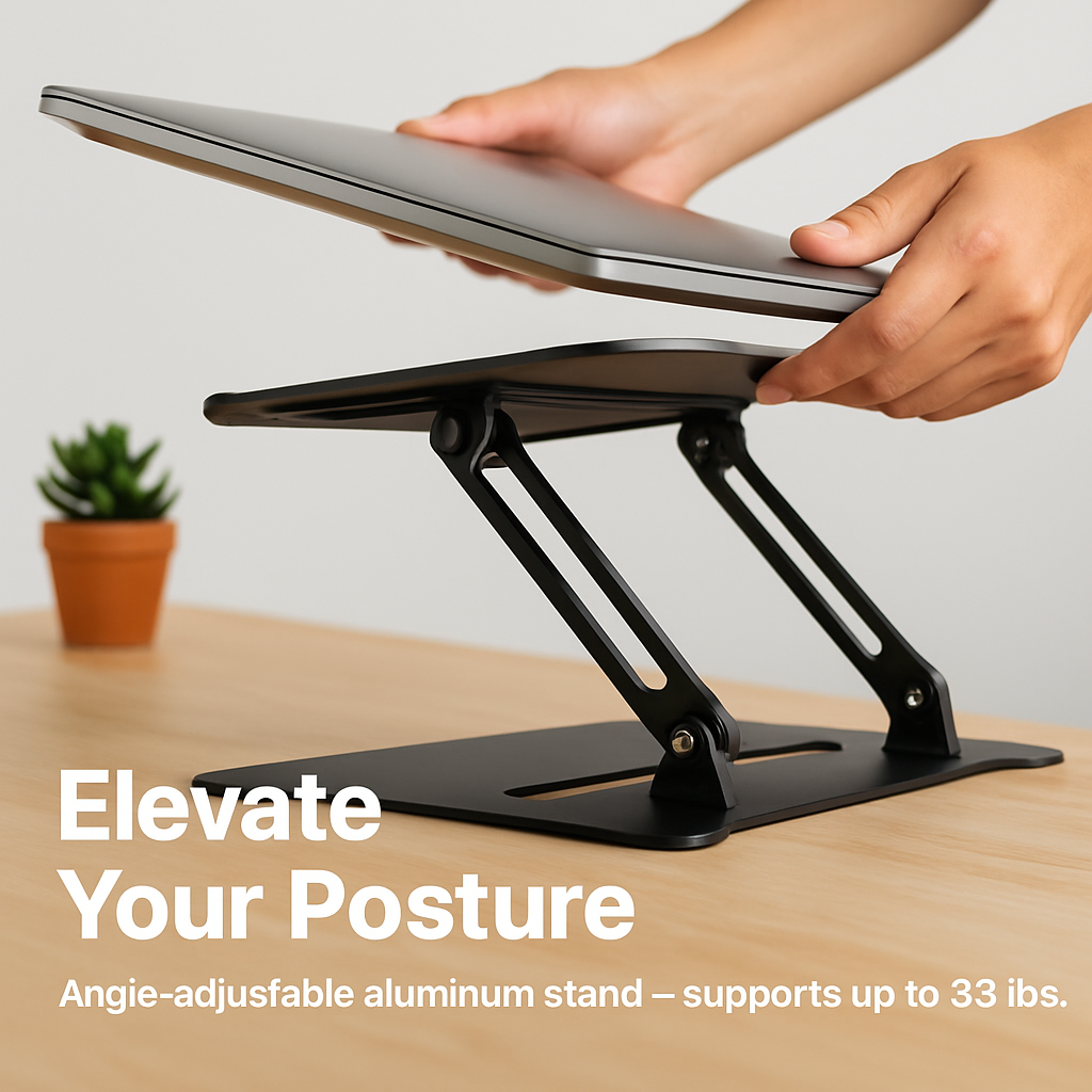 Laptop Stand Aluminum Angle Adjustable Ergonomic Holder