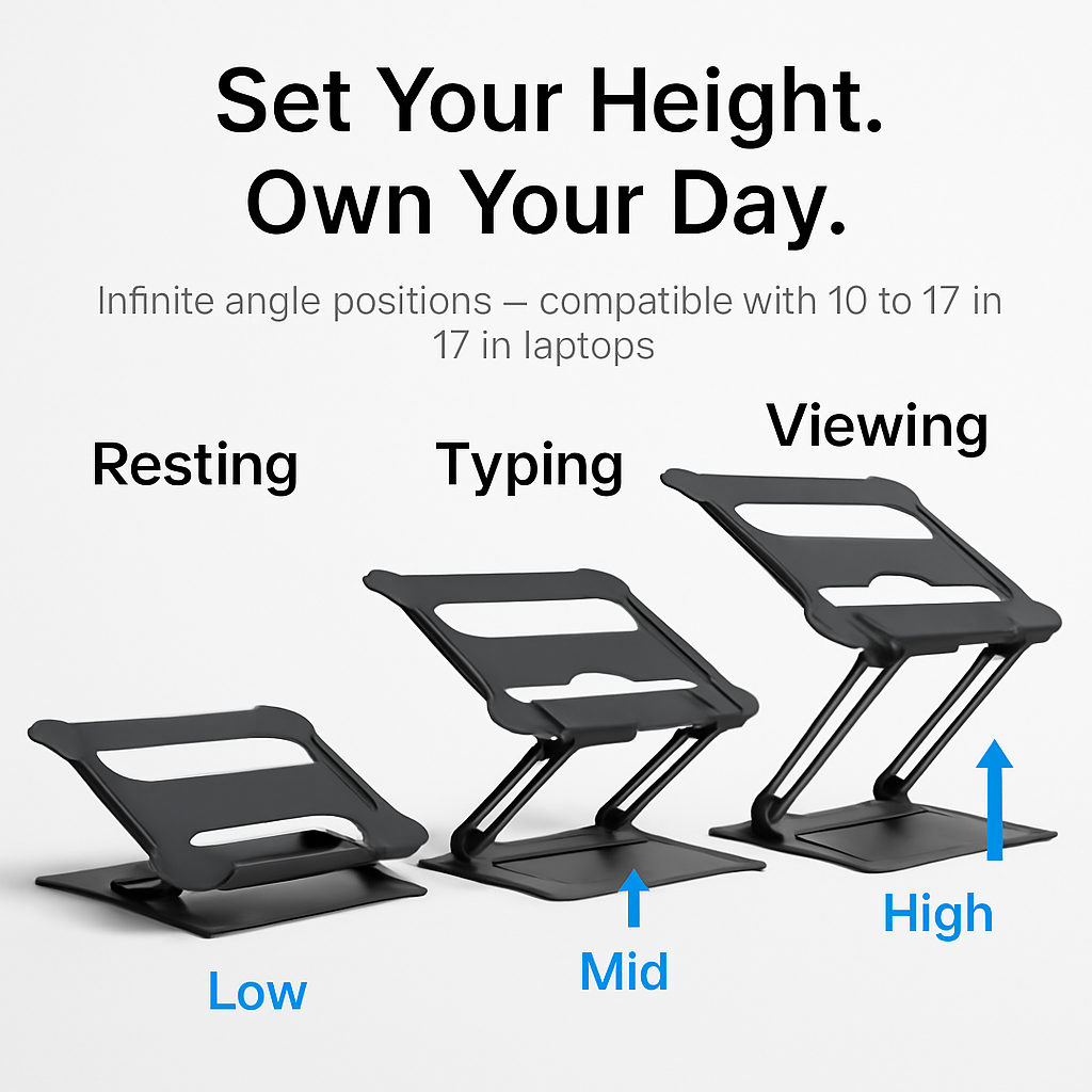 Laptop Stand Aluminum Angle Adjustable Ergonomic Holder