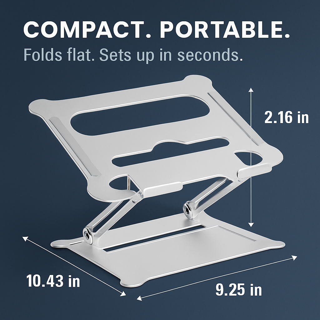 Laptop Stand Aluminum Angle Adjustable Ergonomic Holder