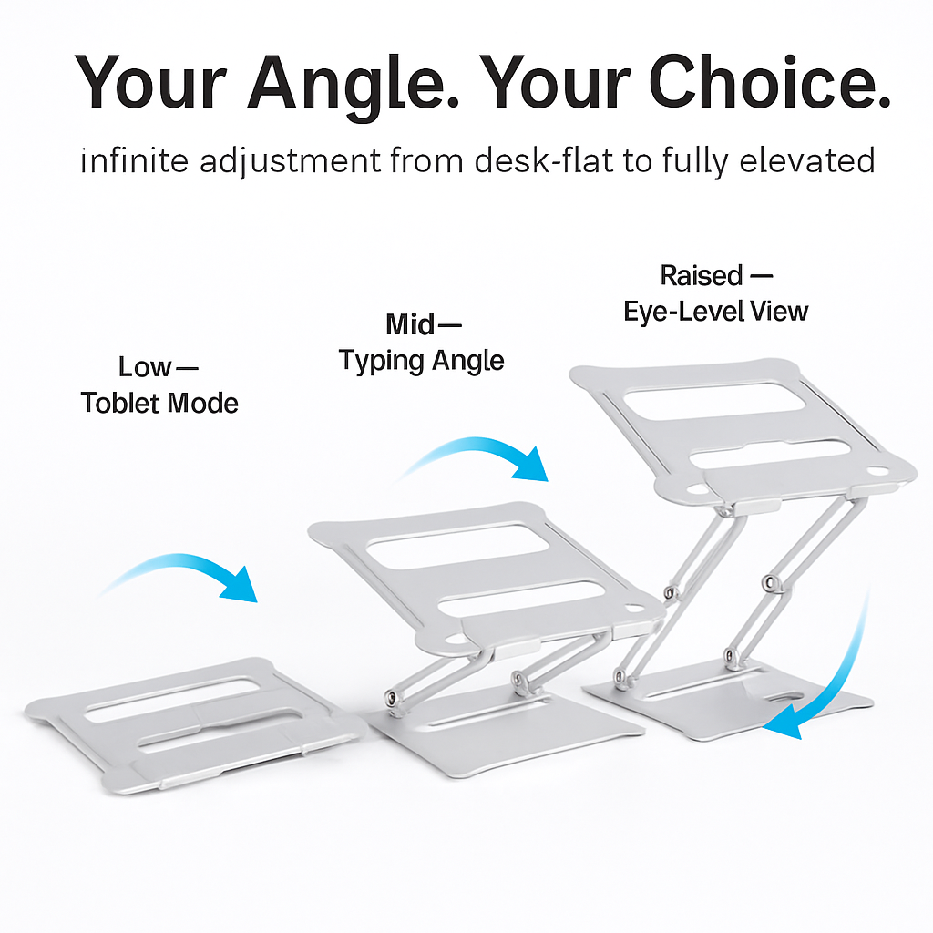 Laptop Stand Aluminum Angle Adjustable Ergonomic Holder