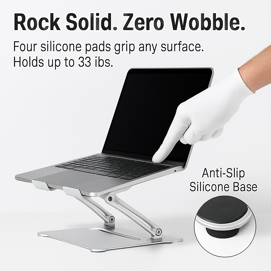 Laptop Stand Aluminum Angle Adjustable Ergonomic Holder