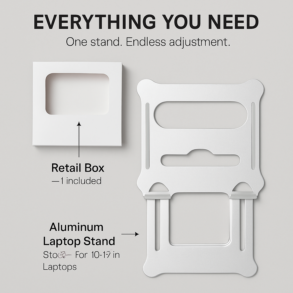 Laptop Stand Aluminum Angle Adjustable Ergonomic Holder