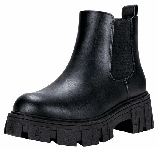 Jeossy Women's Nude Chelsea Combat Boots DJY9620, Platform, Size 9