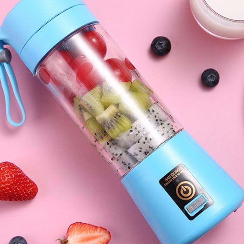 Portable Blender Mini Mixer Electric Juicer Machine Fresh Fruit Juice Blender Smoothie Maker Blender Cup Bottle A Travel Kitchen Portable USB Electric Fruit Juicer Squeezer Bottle Kitchen Tool for Orange Lemon