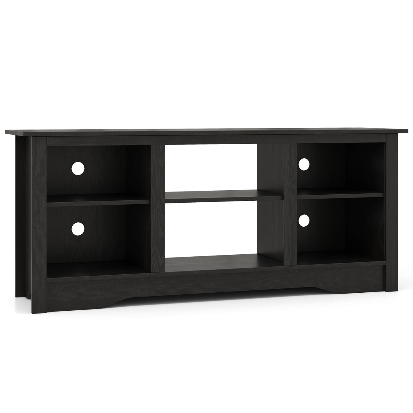 TV Stand for up to 65 Inch Flat Screen TVs with Adjustable Shelves for 18 Inch Electric Fireplace (Not Included)