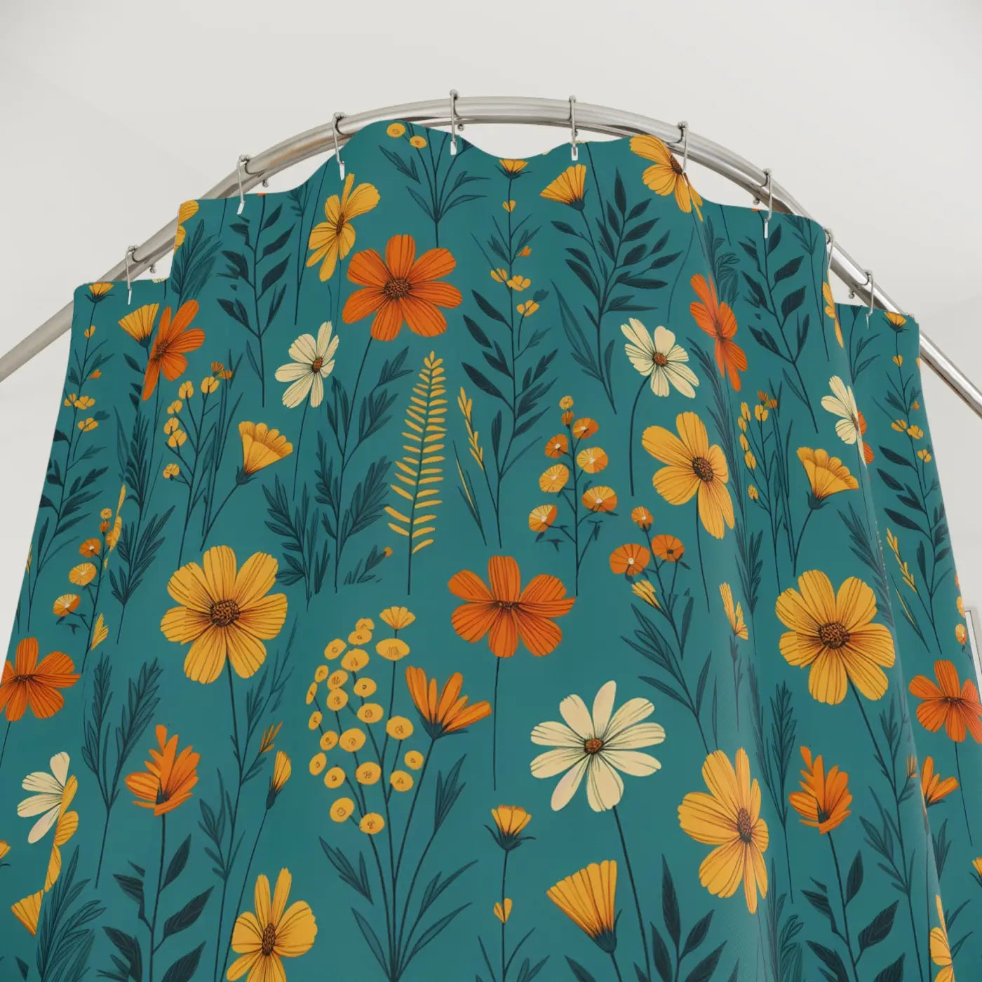 Wild Flowers Floral Shower Curtain Polyester - Dipaliz